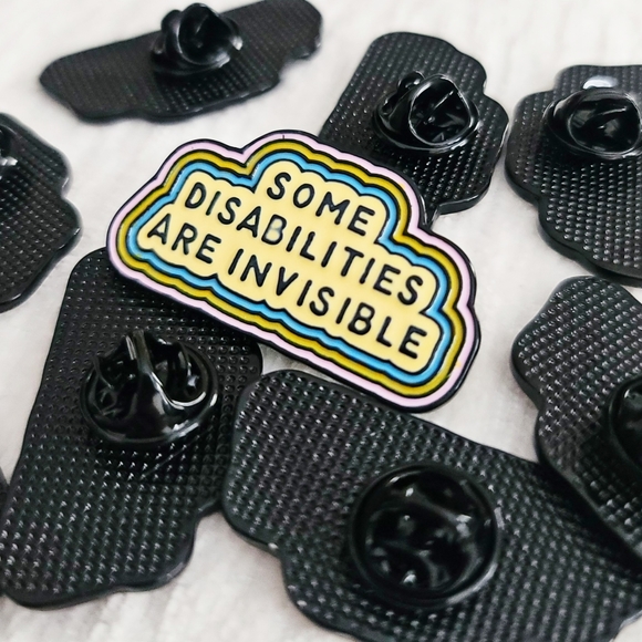 Moon Goddess Boutique Jewelry - ♡ 3/$18 ENAMEL PIN | Some Disabilities Are Invisible | Be Kind You Never Know